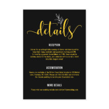 Revestimento de Casamento Botânico Dourado e Preto