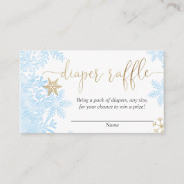 Cartão De Informações Rife de chá de fraldas fralda com floco de neve de