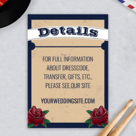 Cartão De Informações Rockabilly Tattoo Gothic Wedding