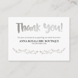 Cartão De Informações *~* Rolo Ornamentado QR LOGO DE AGRADECIMENTO Revi