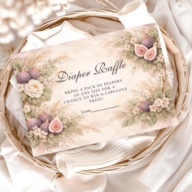 Cartão De Informações Romantic Fig Orchard Diapper Raffle (Criador carregado)