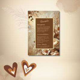 Cartão De Informações Romântica Dreamy Floral Wede monograma