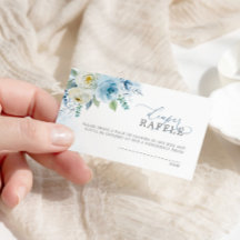 Rosa Azul Dusty Flores Fralda Bilhete Raffle