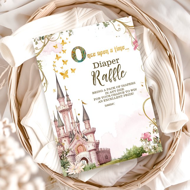 Cartão De Informações Rosa Dourada Princesa Real Raffle (Criador carregado)