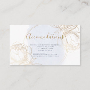 Cartão De Informações Rosa Dourado sem guelras de poeira azul