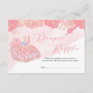 Cartão De Informações Rosa dourado vestido cor-de-rosa Fralda floral Raf