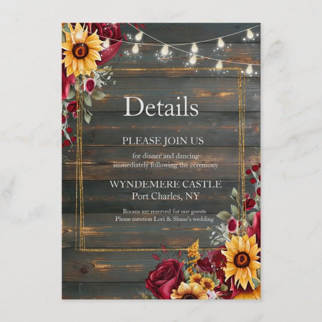 Cartão De Informações Rosa e Áster (Frente)