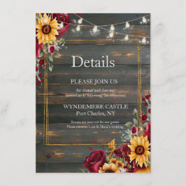 Cartão De Informações Rosa e Áster