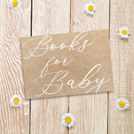 Cartão De Informações Rosa e Livros para Bebê de Cor Azul e Cana-de-Água