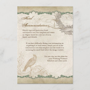 Cartão De Informações Rosa francês Ama Pássaros Vintage Lace - Apple Gre