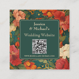 Cartão De Informações 🌹 Rosa Romance: Art Nouveau Splendor