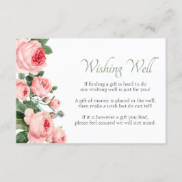 Cartão De Informações Rosa Rosa Cor-de-rosa-azul Floral Elegante Desejan