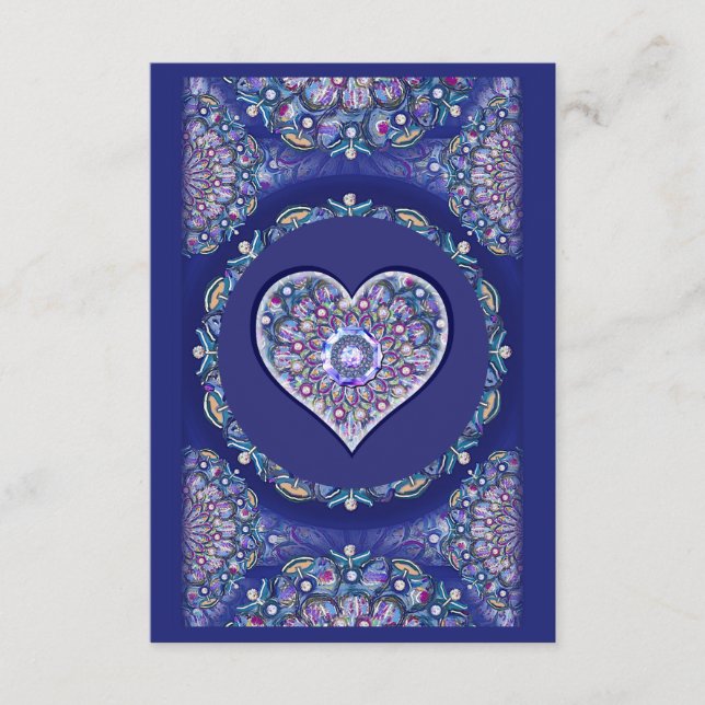 Cartão De Informações Rosace Azul (Frente)