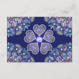 Cartão De Informações Rosácea Azul