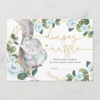 Rosas Azuis Moles Elefante Fralda Verde Raffle
