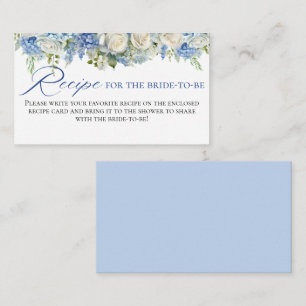 Cartão De Informações Rosas de Flores de Hidrócitos Azuis de Cores Aquát