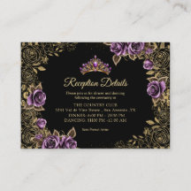 Rosas Tiara Dourada Roxa Quinceañera
