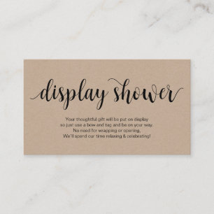 Cartão De Informações Roteiro Russo, Rustic Kraft, Chá de Exibição