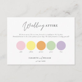 Cartão De Informações Roupa de Casamento Pastel primavera Summer