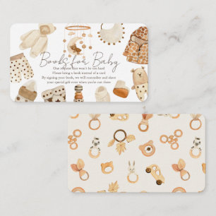 Cartão De Informações Roupas Boho Berçário Baby Shower Livros Pedido