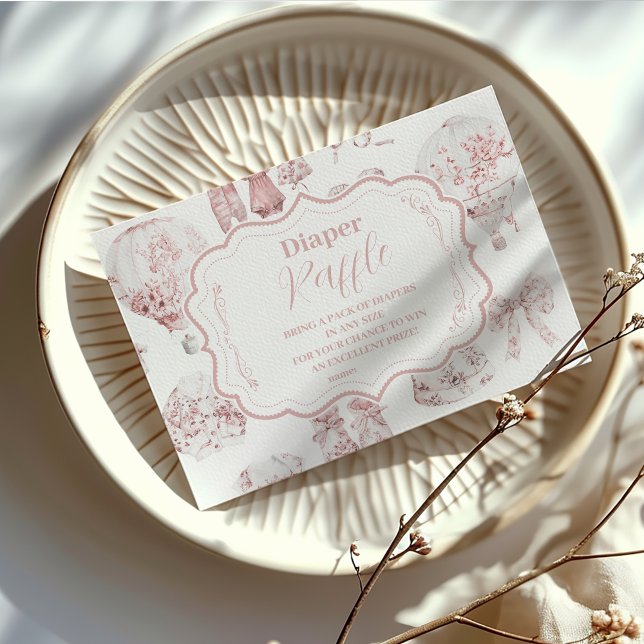 Cartão De Informações Roupas Cor-de-Rosa Toile De Jouy Brinquedo Sorteio (Criador carregado)