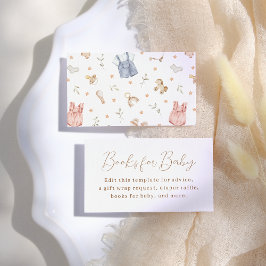 Cartão De Informações Roupas de Bebê Boho Chá de Bebê