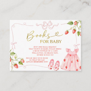 Cartão De Informações Roupas de Bebê Pink Coquette Livros Berry para Beb