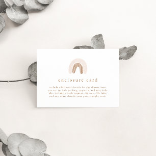 Cartão De Informações ROWAN Spring Girl Rosa Boho Arco-íris Chá de Bebê