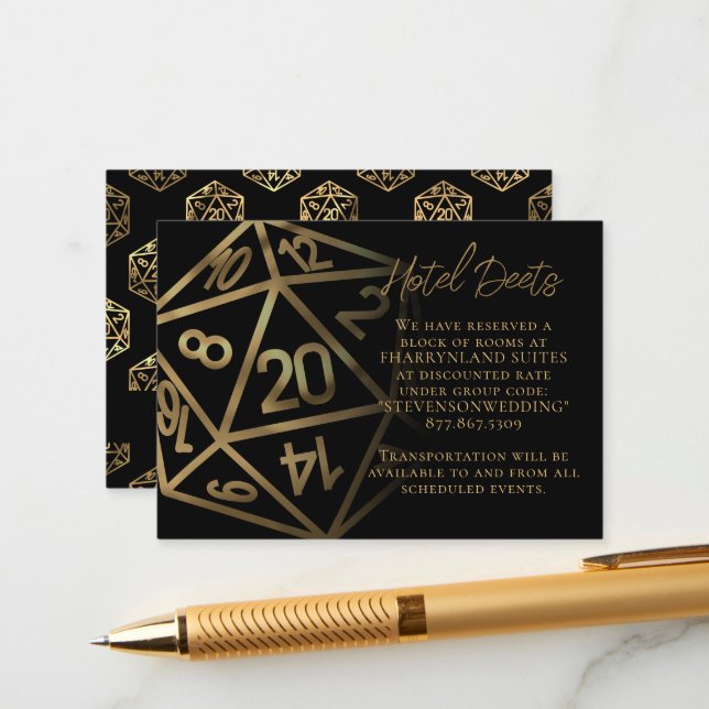 Cartão De Informações RPG Dice | Detalhes do Jogador de Tabletop de Fant (Frente/Verso In Situ)