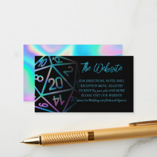 Cartão De Informações RPG Dice   Holo Fantasy Tabletop Gamer Website