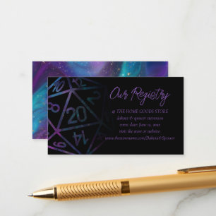 Cartão De Informações RPG Dice   Nebula Fantasy Tabletop Gamer Registry