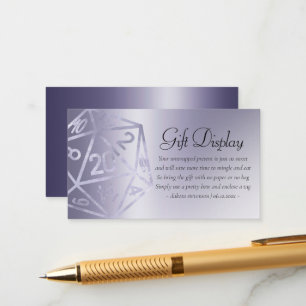 Cartão De Informações RPG Luxe Evento de Jogador de Tabletop de Fantas