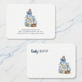 Cartão De Informações RSVP de Aniversário de Barco à Vela com Carta na G