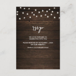 Cartão De Informações RSVP de Boots & Rosas Personalizados de Casamento 