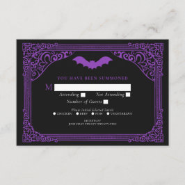 Cartão De Informações RSVP de Casamento da Catedral de Vampiro Gótico Ro