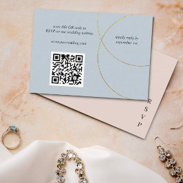 Cartão De Informações RSVP de Casamento de Anéis Minimalista