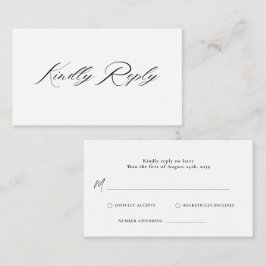 Cartão De Informações RSVP de Casamento de Código QR de Caligrafia Român