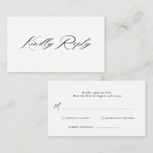 Cartão De Informações RSVP de Casamento de Código QR de Caligrafia Român