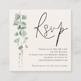 Cartão De Informações RSVP de Casamento de Código QR do Código de Casame