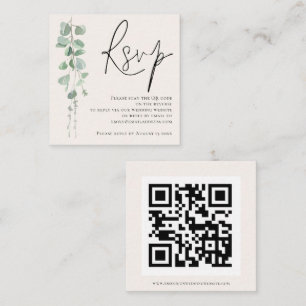 Cartão De Informações RSVP de Casamento de Código QR do Código de Casame