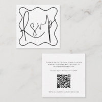 RSVP de Casamento de Código QR do Script de Borda