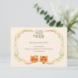 Cartão De Informações RSVP de Casamento de Gatos Florestais Whimsical (C