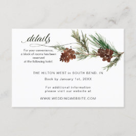 Cartão De Informações RSVP de Casamento de Pinery de inverno