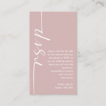 RSVP de Casamento de Rosa Dusty de Código QR para