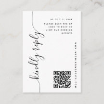RSVP de Casamento de Script Vertical
