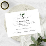 Cartão De Informações RSVP de Casamento Eucalyptus Simples<br><div class="desc">Um simples cartão de casamento de chic greenery. Fácil de personalizar com seus detalhes. PERSONALIZAÇÃO: se você precisar de personalização de design,  entre em contato comigo via bate-papo; se você precisar de informações sobre seu pedido,  opções de envio etc.,  entre em contato direto com o suporte da Zazzle</div>