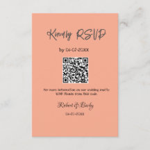 RSVP de casamento simples código QR simples