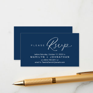 Cartão De Informações RSVP de Casamento via Telefone ou resposta por e-m