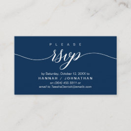 Cartão De Informações RSVP de Casamento via Telefone ou resposta por e-m