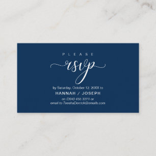 Cartão De Informações RSVP de Casamento via Telefone ou resposta por e-m